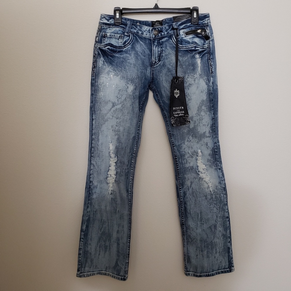 Nwt Express 8 Rerock bootleg Jeans 29 midrise
